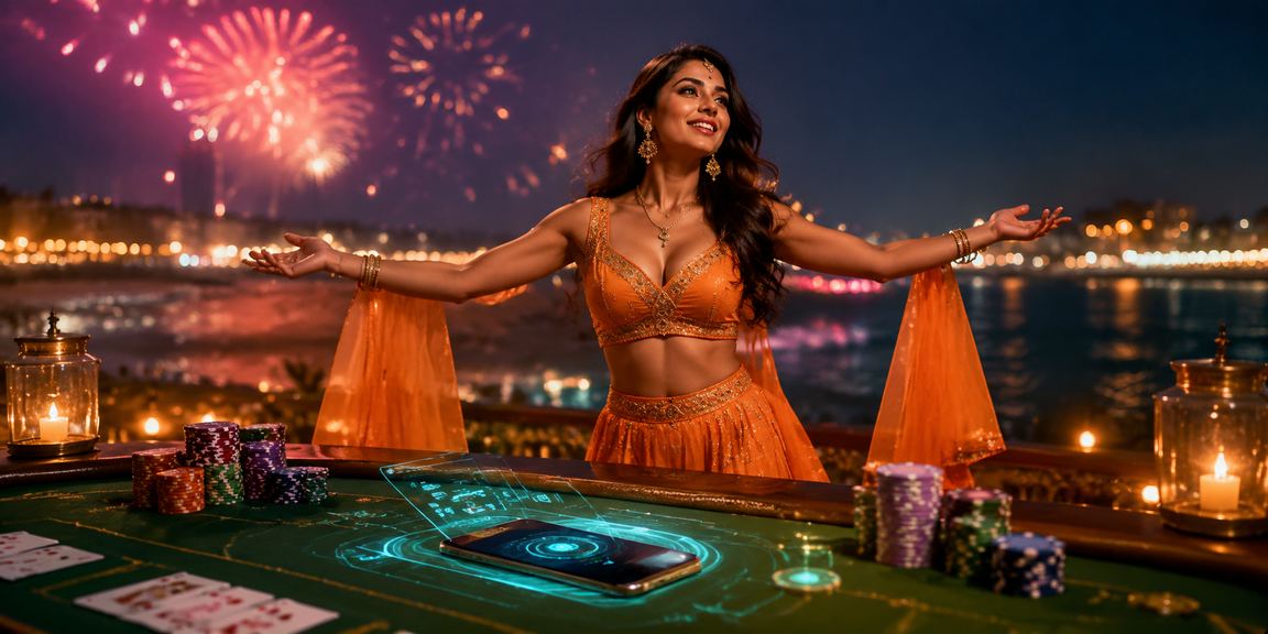 Baccarat game on Chennai Marina Beach, India - stylish casino play